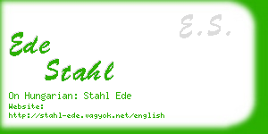 ede stahl business card